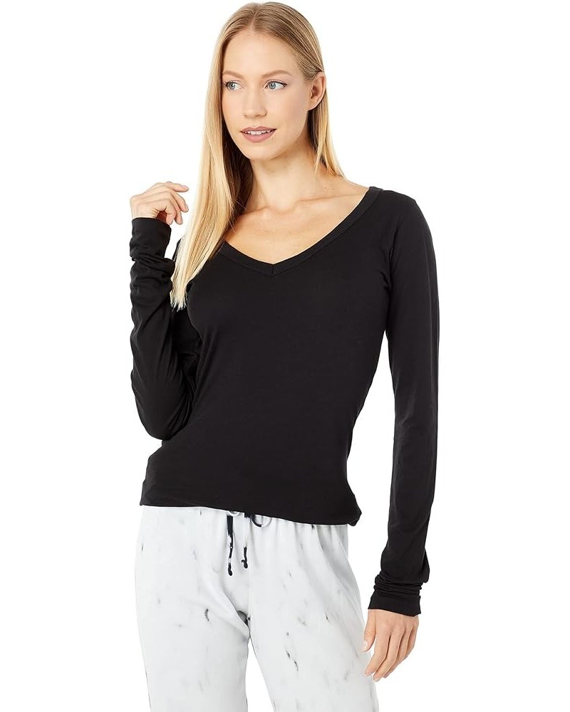 Women's Fitted V-Neck Tunic Top Black 1 $19.70 Tops