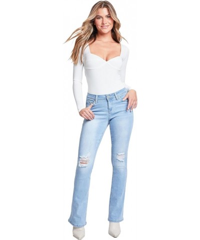 Women's Wannabettabutt Bootcut Jeans Light Blue $21.22 Jeans