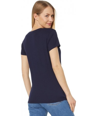 Stitch Crew Neck Graphic Tee Shirt Evening Blue $9.87 Tops