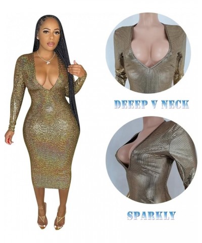 Womens Sexy Long Sleeve Sequins Glitter Bodycon Midi Dress Tassel Hem Tunic Party Club Dress 1silver $21.32 Dresses