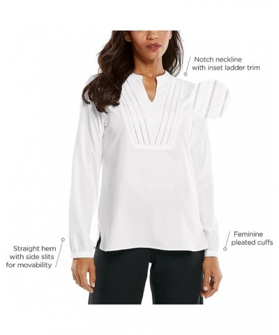 UPF 50+ Women's Katerini Fashion Top - Sun Protective Black $12.47 Blouses