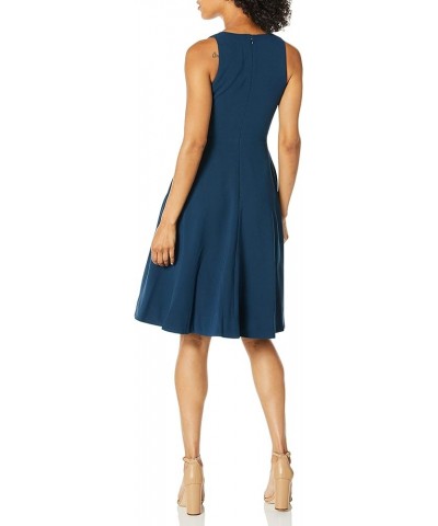 Women's Catalina Solid Sleeveless Fit & Flare Midi Dress Peacock Blue $64.11 Dresses