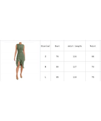 Women Sexy Sleeveless Slit Dress Solid Color 3D Flower Sheer Mesh Irregular Ruffled Hem Tassels Dresses Streetwear 1d-wine Re...