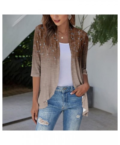 Western Aztec Cardigan for Women 3/4 Length Sleeve Lightweight Summer Cardigan Light Womens Jacket Women's Cardigans 04-light...