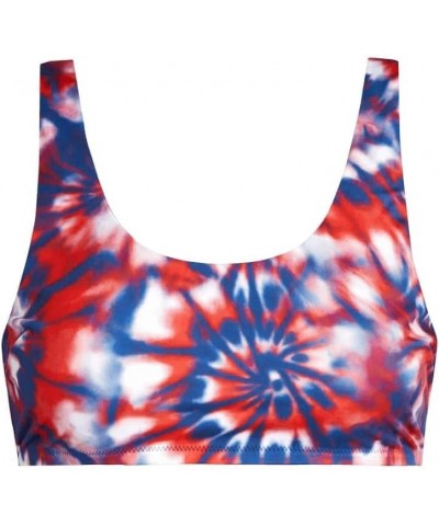 – Women’s Swim Scoop Bikini Top – Bathing Suit for Women Americana Tie Dye $16.10 Swimsuits