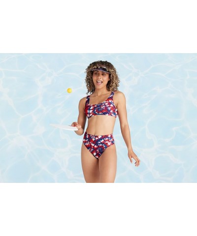 – Women’s Swim Scoop Bikini Top – Bathing Suit for Women Americana Tie Dye $16.10 Swimsuits