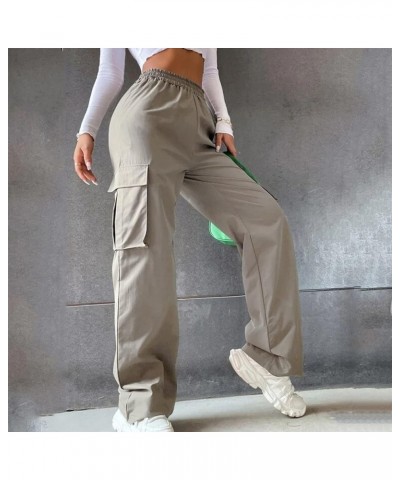 Pants for Women 2024 Trendy,Women's Slacks Pants Long Casual High Waist Straight Leg Work Casual Pants 1-gray $10.59 Pants