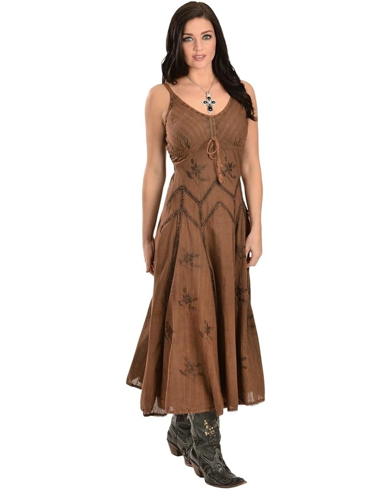 Copper Spaghetti Strap Long Womens Dress HC62 Copper $34.45 Dresses