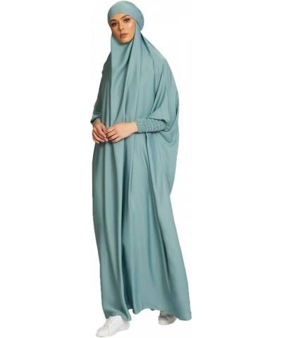 Women's Muslim Abaya One-Piece Prayer Dress Islamic Jilbab Eid Formal Gown Kaftan Hijab Loose Covered Dress 7 $23.93 Swimsuits