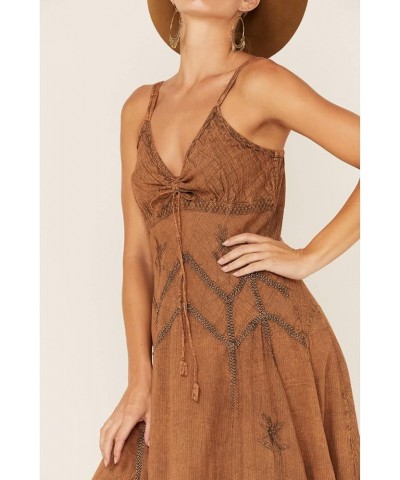 Copper Spaghetti Strap Long Womens Dress HC62 Copper $34.45 Dresses