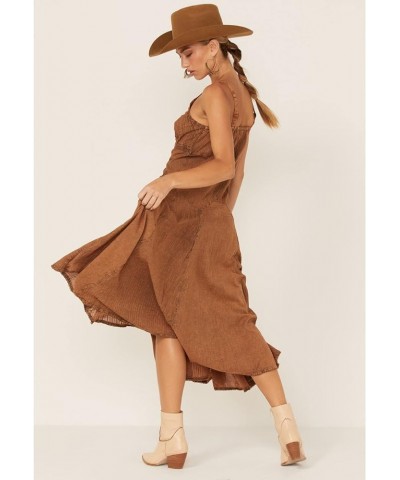 Copper Spaghetti Strap Long Womens Dress HC62 Copper $34.45 Dresses