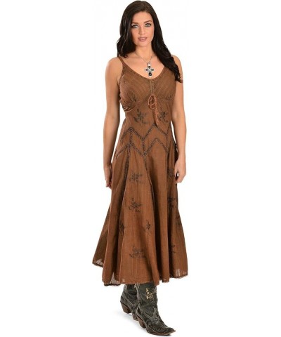 Copper Spaghetti Strap Long Womens Dress HC62 Copper $34.45 Dresses