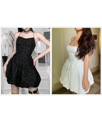 Women Pentagram Hollow Out Sexy Gothic Skull Rose Printed Mini Club Party Dress White Spaghetti Strap Sleeveless Dress $18.86...