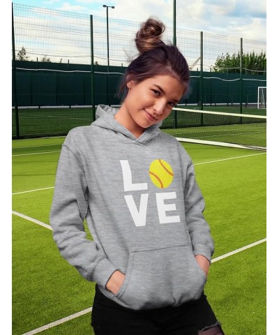 Softball Gifts Hoodies for Teen Girls Women Fans Love Sweatshirts Hoodie Hoodie / Gray $13.74 Hoodies & Sweatshirts