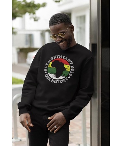 One Month Can't Hold Our History Crewneck Sweatshirts Black $17.15 Activewear