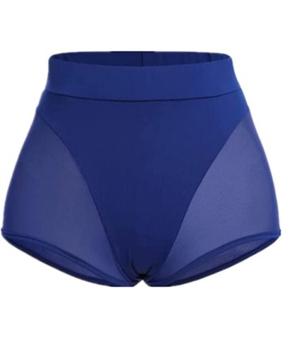 Women’s Yoga Booty Shorts High Waist Workout Gym Dance Hot Pants Style-3 Blue $9.12 Shorts