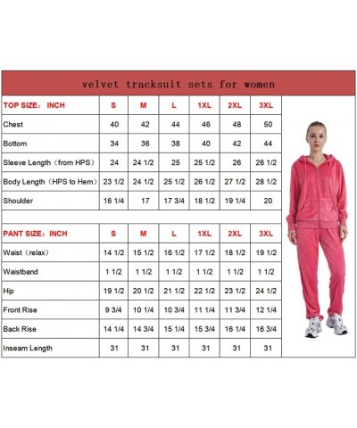 Velour Sweatsuits for Women Casual Zip Up Hooded Jackets and Long Pants 2 Pieces Outfits Sets Purple Sweatsuits $19.50 Active...