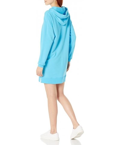 Women's Iona Long-Sleeve Hooded Mini Sweatshirt Dress Ocean Blue $11.99 Dresses