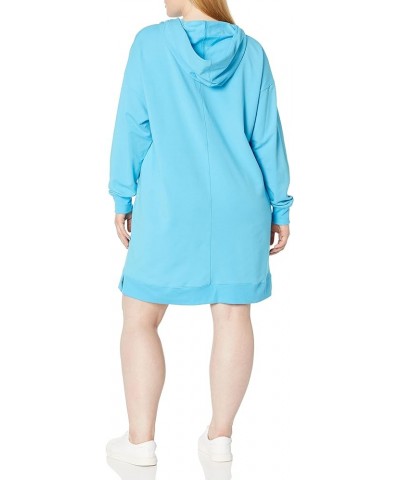 Women's Iona Long-Sleeve Hooded Mini Sweatshirt Dress Ocean Blue $11.99 Dresses