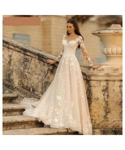 Women's Wedding Dresses for Bride 2024 Sexy V Neck Slit Lace Bridal Wedding Gowns for Bride YJ010 Style 14-ivory $57.60 Dresses