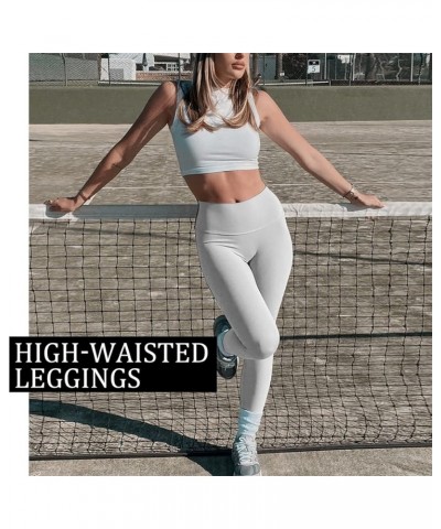 3 Pack High Waisted Womens Leggings, Soft Tummy Control Workout Women Yoga Pants Black/Grey/Wine Red $12.22 Activewear