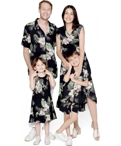 Matchable Family Hawaiian Luau Men Women Girl Boy Clothes in Pineapple Garden Black Women Women Sweet Heart Maxi $13.80 Dresses