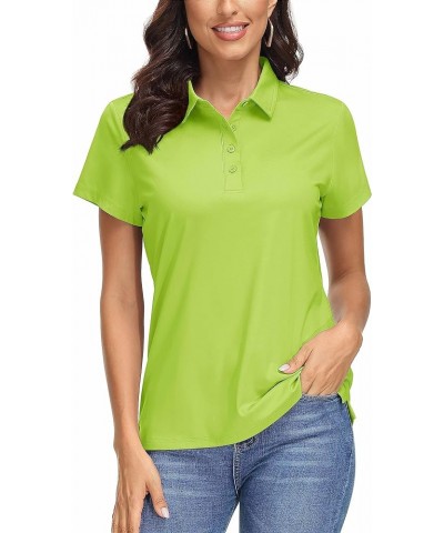 Women's Polo Shirts UPF 50+ Sun Protection 4 Buttons Casual Work Quick Dry Short Sleeve Collared Golf Shirt F Green $15.29 Sh...