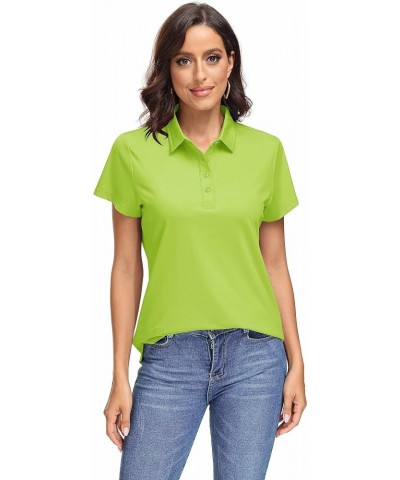 Women's Polo Shirts UPF 50+ Sun Protection 4 Buttons Casual Work Quick Dry Short Sleeve Collared Golf Shirt F Green $15.29 Sh...