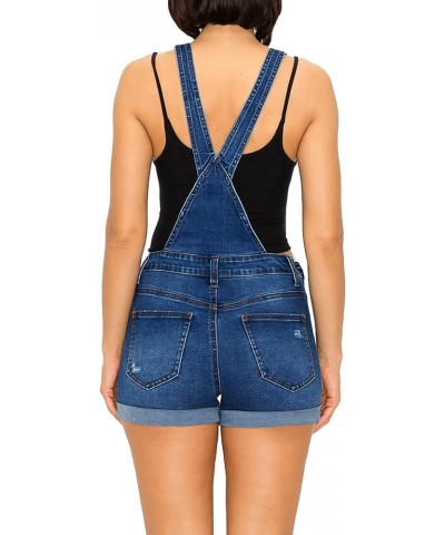 Women's Denim Overall Shorts Dark $16.49 Shorts