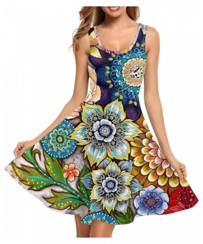 Women' s Casual Dresses Lightweight Sleeveless Dress with Pockets Size XS-4XL Soft Tank Dresses for Girls Mandala Flower $15....