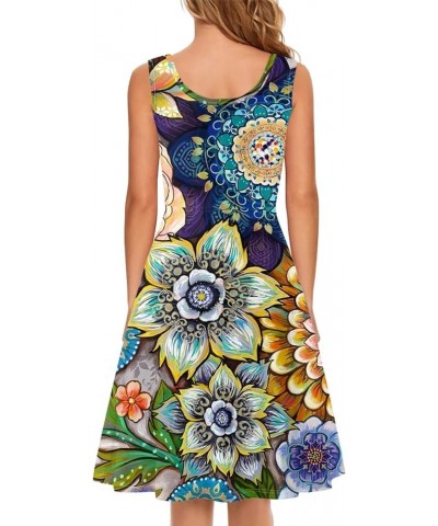 Women' s Casual Dresses Lightweight Sleeveless Dress with Pockets Size XS-4XL Soft Tank Dresses for Girls Mandala Flower $15....