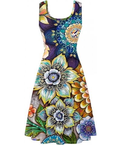 Women' s Casual Dresses Lightweight Sleeveless Dress with Pockets Size XS-4XL Soft Tank Dresses for Girls Mandala Flower $15....