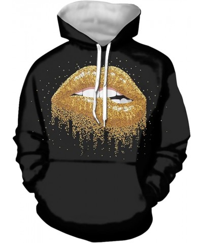 Adult Drawstring Hoodies Long Sleeve Hooded Sweatshirts Teenager Pullover Size XS-6XL Gold Leopard $13.95 Hoodies & Sweatshirts