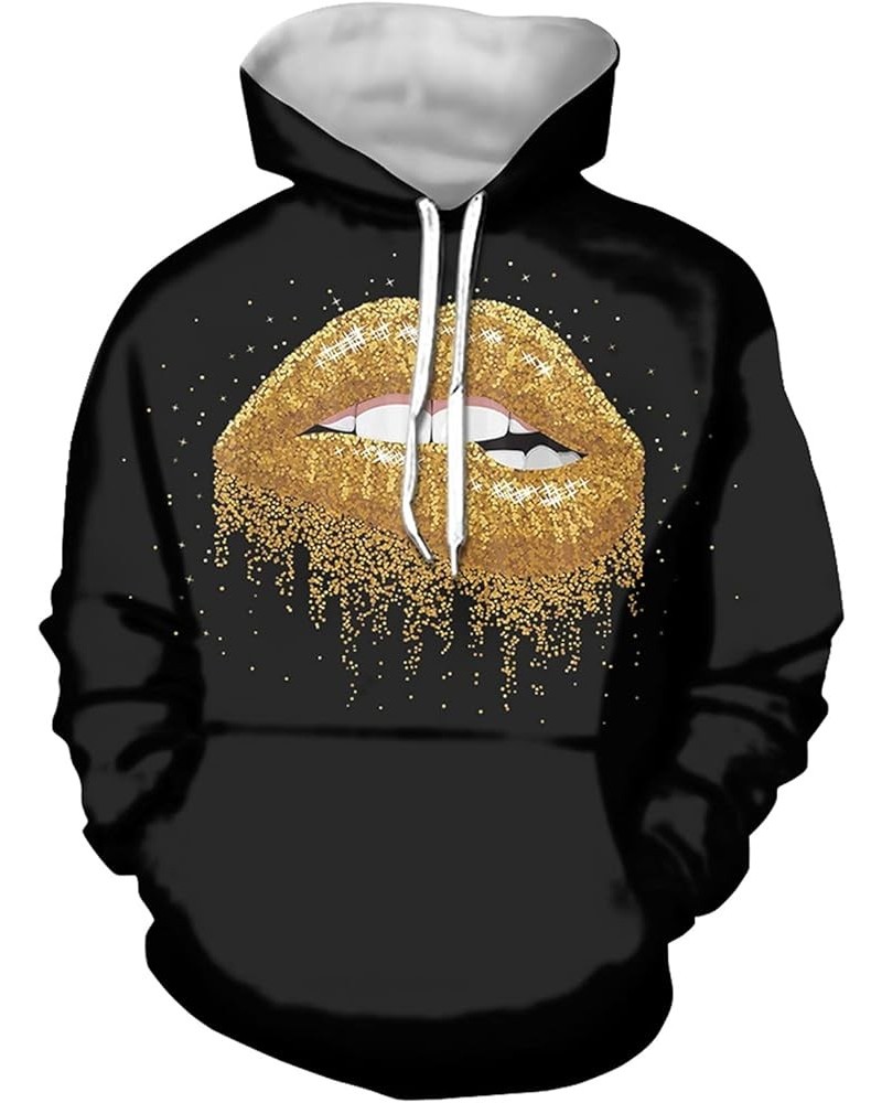 Adult Drawstring Hoodies Long Sleeve Hooded Sweatshirts Teenager Pullover Size XS-6XL Gold Leopard $13.95 Hoodies & Sweatshirts