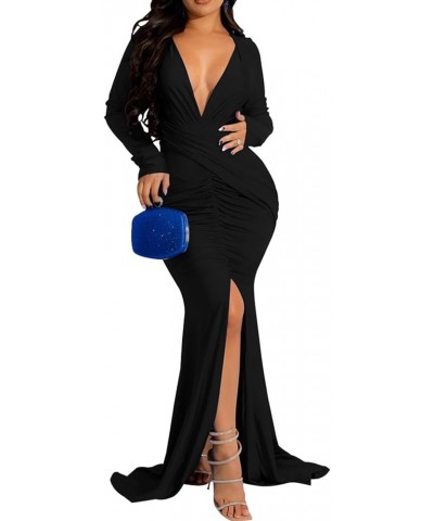 Womens Casual Solid Cocktail Party Dress Sexy Off Shoulder Ruffle Dress Elegant Evening Prom Gown Maxi Dresses Eblack $28.79 ...