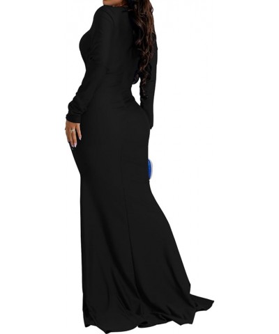 Womens Casual Solid Cocktail Party Dress Sexy Off Shoulder Ruffle Dress Elegant Evening Prom Gown Maxi Dresses Eblack $28.79 ...