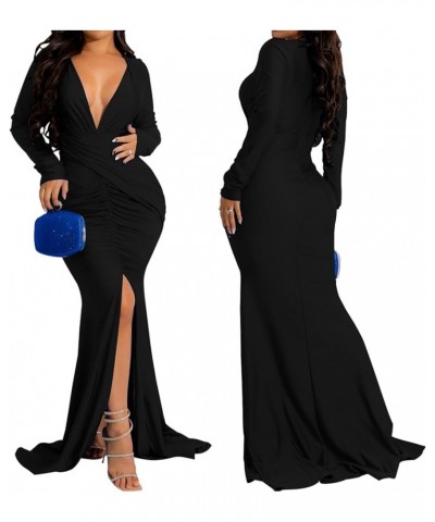 Womens Casual Solid Cocktail Party Dress Sexy Off Shoulder Ruffle Dress Elegant Evening Prom Gown Maxi Dresses Eblack $28.79 ...