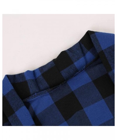 Plaid Shacket Womens Casual Tartan Over Shirt Long Sleeve Trench Coat Wool Blend Flannel Jacket Fall Fashion Clothes A06 blue...