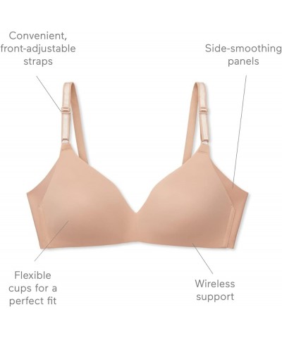 Women's No Side Effects Underarm-Smoothing Comfort Wireless Lightly Lined T-Shirt Bra 1056 Toasted Almond $11.85 Lingerie