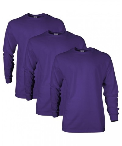 Adult Ultra Cotton Long Sleeve T-Shirt, Style G2400, Multipack 3 Purple (3-pack) $8.40 T-Shirts