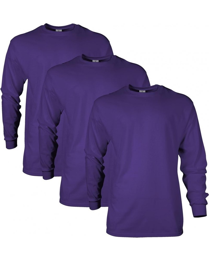 Adult Ultra Cotton Long Sleeve T-Shirt, Style G2400, Multipack 3 Purple (3-pack) $8.40 T-Shirts