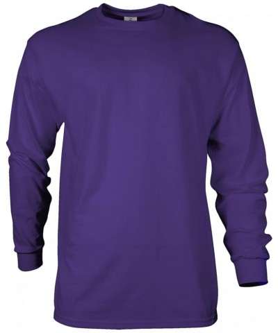 Adult Ultra Cotton Long Sleeve T-Shirt, Style G2400, Multipack 3 Purple (3-pack) $8.40 T-Shirts