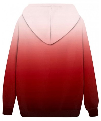 Oversized Sweatshirt for Women fleece Hoodies Fall winter basic Long sleeve Comfy pullover 4-red $13.18 Hoodies & Sweatshirts