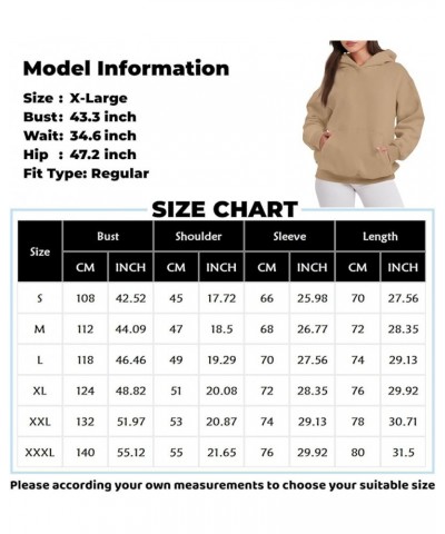 Oversized Sweatshirt for Women fleece Hoodies Fall winter basic Long sleeve Comfy pullover 4-red $13.18 Hoodies & Sweatshirts