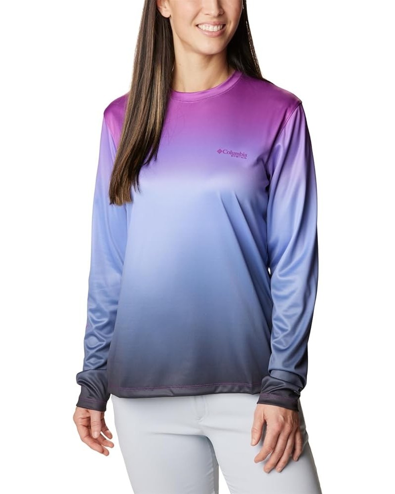 Women's Standard Tidal Tee PFG Isle Rise Fade Ls Berry Jam Gradient $19.80 Activewear