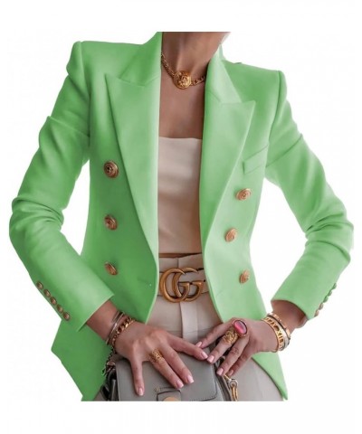 Womens Blazer Casual Business Coat Draped Open Front with Pocket Green $22.87 Blazers