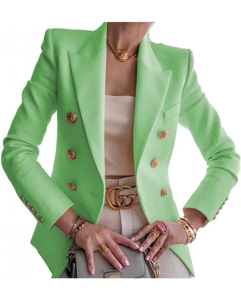 Womens Blazer Casual Business Coat Draped Open Front with Pocket Green $22.87 Blazers