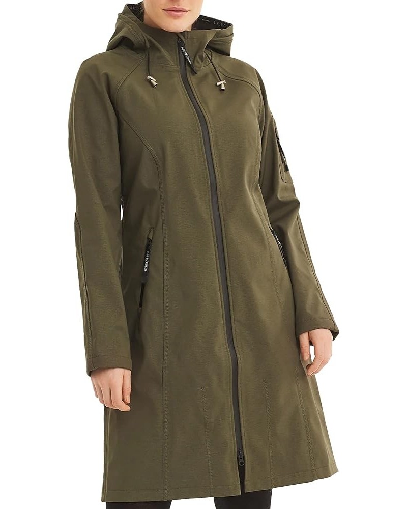 HORNBAEK Women's Classic Water Resistant Rain 37 Raincoat Army $147.99 Coats