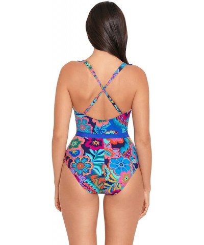 Skinny Dippers Women's Swimwear Jelly Beans Cinch Ruffle Sleeve Soft Cup One Piece Swimsuit Multi $32.50 Swimsuits