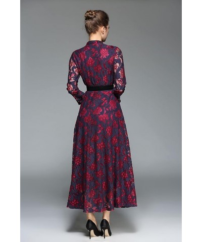 Women's Lace Floral Cocktail Evening Wedding Guest Party Maxi Dress 21495 Red $22.13 Dresses